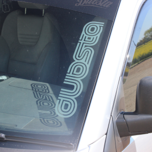 Dubstatron frosted windscreen decal