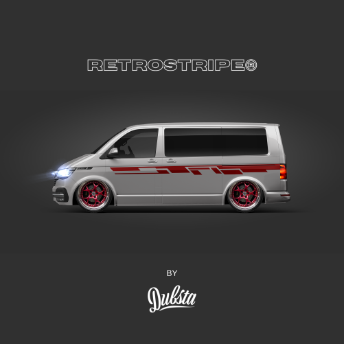 RetroStripe® Volkswagen Transporter T5 T6 Side Stripe Kit 006 - Image 2