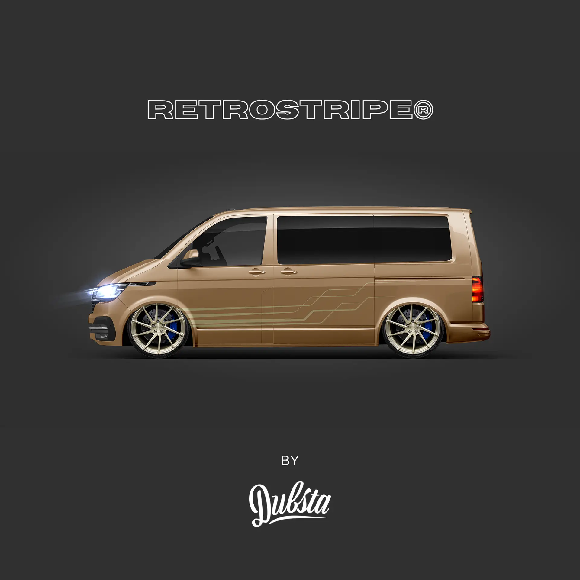 RetroStripe® VW Transporter T5 T6 Side Stripe Kit 001 - Image 6