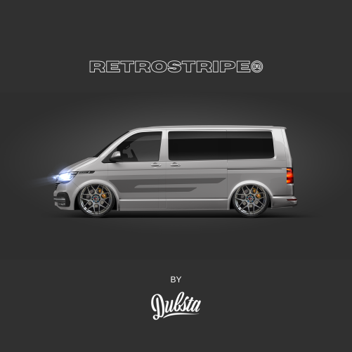 RetroStripe® Volkswagen Transporter T5 T6 Side Stripe Kit 005 - Image 2