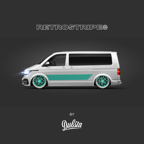 RetroStripe® Volkswagen Transporter T5 T6 Side Stripe Kit 004 - Image 2