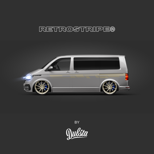 RetroStripe® Volkswagen Transporter T5 T6 Side Stripe Kit 006 - Image 4