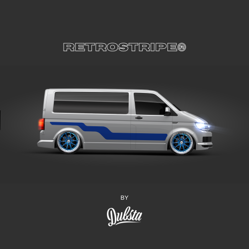 RetroStripe® Volkswagen Transporter T5 T6 Side Stripe Kit 007 - Image 4