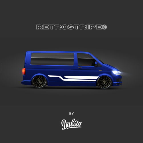 RetroStripe® Volkswagen Transporter T5 T6 Side Stripe Kit 008 - Image 2