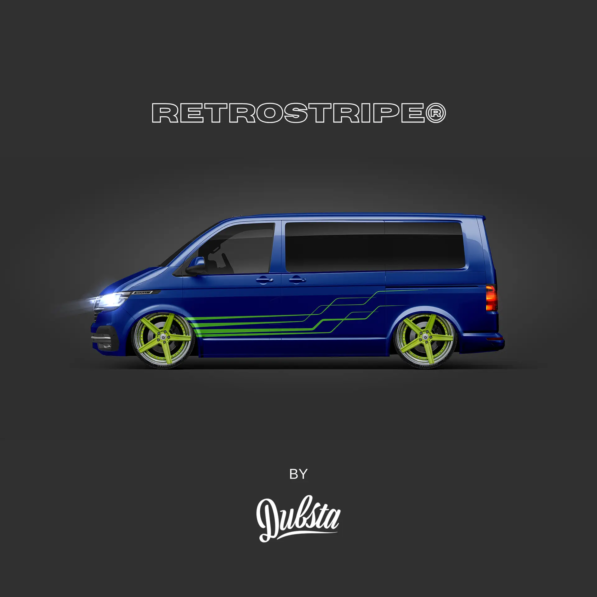 RetroStripe® VW Transporter T5 T6 Side Stripe Kit 001 - Image 14